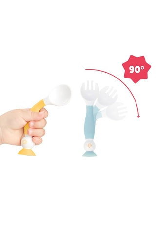 2 cubiertos de aprendizaje flexibles sin BPA - Desde 6 meses