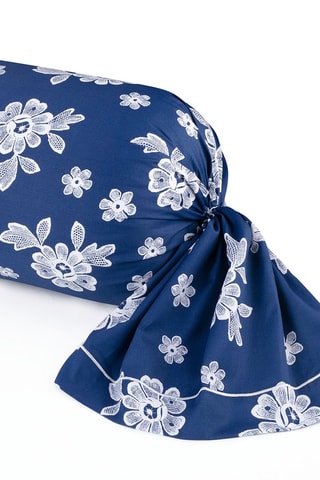 Katoensatijnen Rolkussensloop - 80 draad/cm² - Blauw