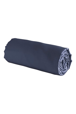 Katoensatijnen Hoeslaken 80 Draad/cm² Uni - Marineblauw