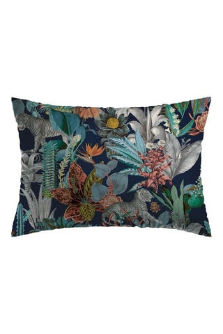 Katoensatijnen Kussensloop 80 Draad/cm² Zanzibar - Marineblauw