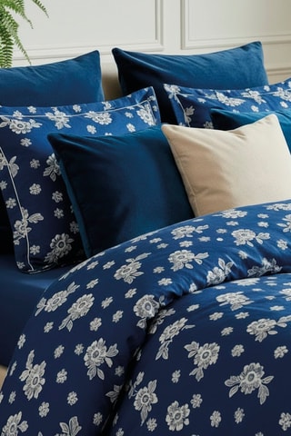 2 Katoensatijnen Kussenslopen - 80 draad/cm² - Blauw