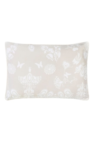2 Katoensatijnen Kussenslopen 80 Draad/cm² Love Stories - Taupe en Ecru
