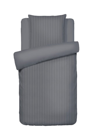 Katoensatijnen Overtrekset 80 Draad/cm² Dobby - Grijs