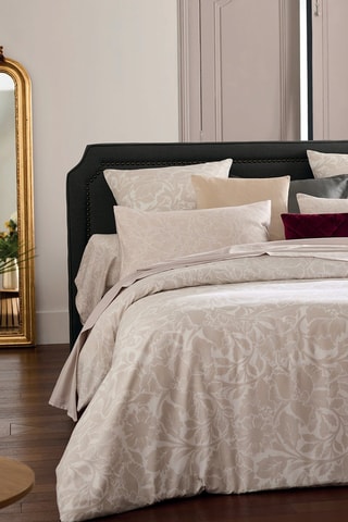 Katoensatijnen Overtrekset 80 Draad/cm² Arabesque - Taupe
