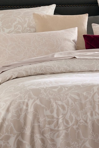 Katoensatijnen Overtrekset 80 Draad/cm² Arabesque - Taupe