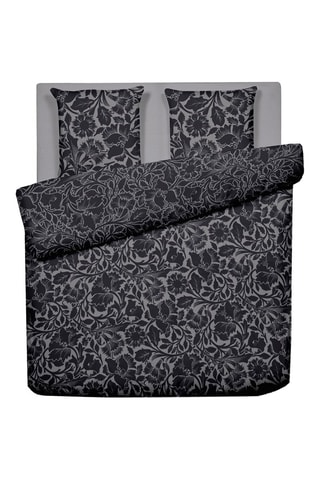 Katoensatijnen Overtrekset 80 Draad/cm² Arabesque - Antraciet