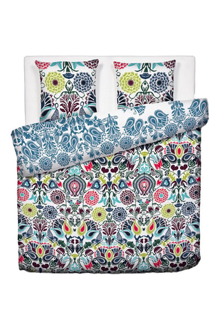 Katoensatijnen Overtrekset 80 Draad/cm² Love Stories - Wit