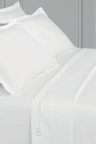 Katoensatijnen Laken 80 Draad/cm² Uni 1 Baratta - Wit