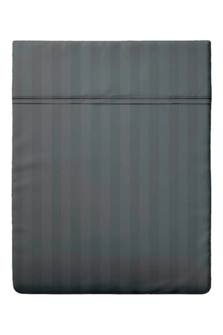 Katoensatijnen Laken 80 Draad/cm² Dobby Stripe Woven - Donkergrijs