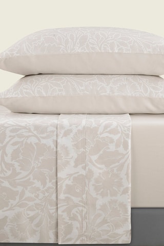 Katoensatijnen Overtrekset 80 Draad/cm² Arabesque - Taupe