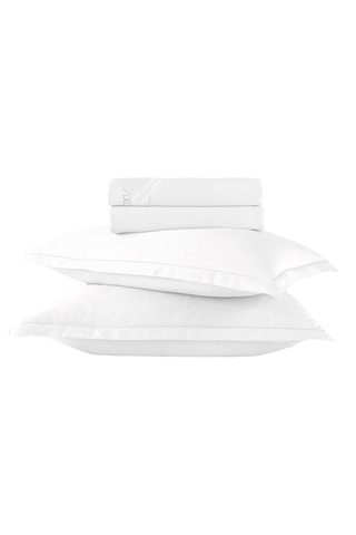 Katoensatijnen Overtrekset 80 Draad/cm² Uni 1 Baratta - Wit
