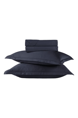 Katoensatijnen Overtrekset 80 Draad/cm² Uni 1 Baratta - Marineblauw