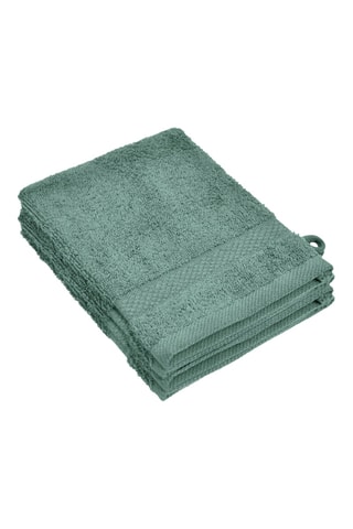4 Washandjes Azur - Donkergroen