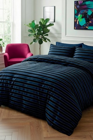 Katoensatijnen Babydeken - Donkerblauw 