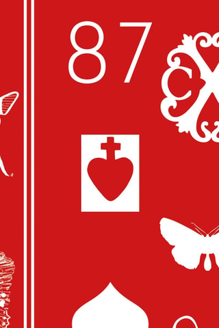 2 Theedoeken Amulette - Rood en Wit