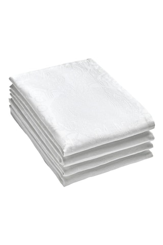 4 Tafelservetten Arles - Wit - 50 x 50 cm
