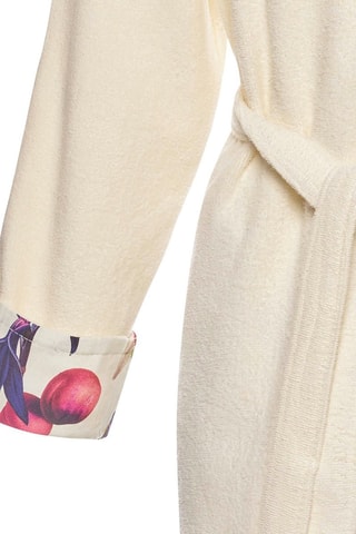 Velours Badjas met Capuchon - Ecru