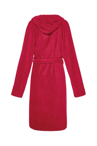 Velours Badjas met Capuchon - Bordeauxrood
