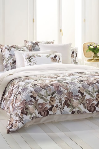 Katoensatijnen Hoeslaken Garden Micro Taupe - Taupe