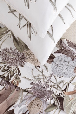 Katoensatijnen Overtrekset Garden Taupe - Taupe