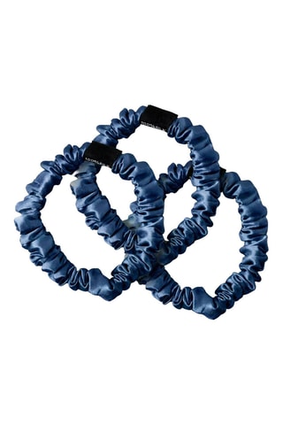 3 Zijden Haarelastieken - Donkerblauw