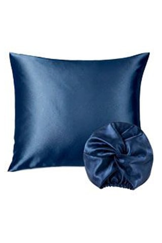 Kussensloop en Nachtmasker - Marineblauw