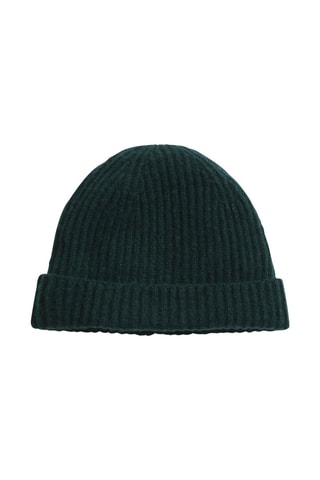 Gorro de lana merino - Verde oscuro
