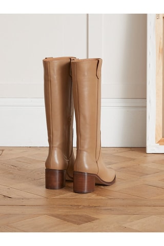 Botas de piel - Beige