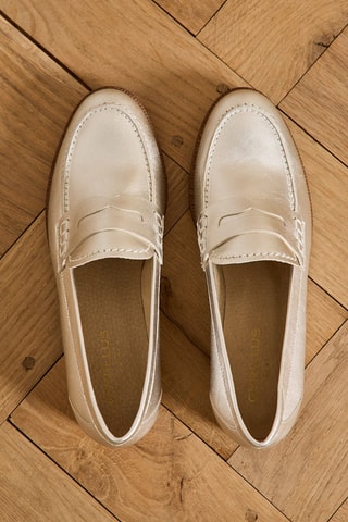 Mocasines de piel - Plateado