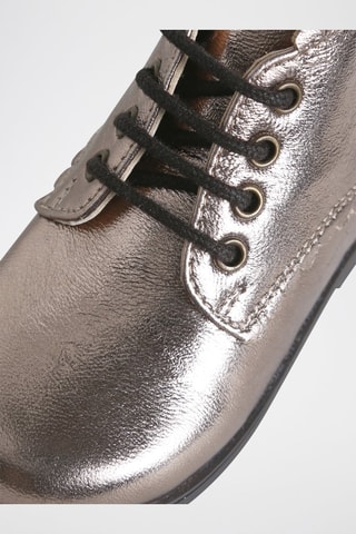 Botines de piel - Plateado