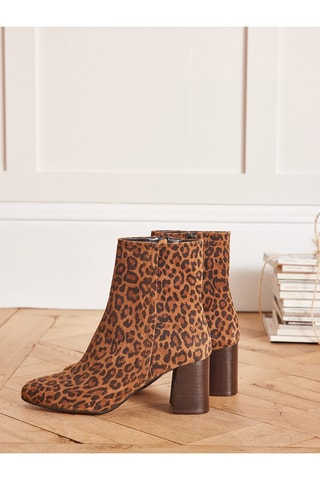 Botines de piel - Beige