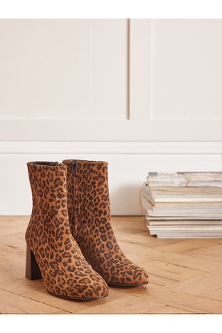 Botines de piel - Beige
