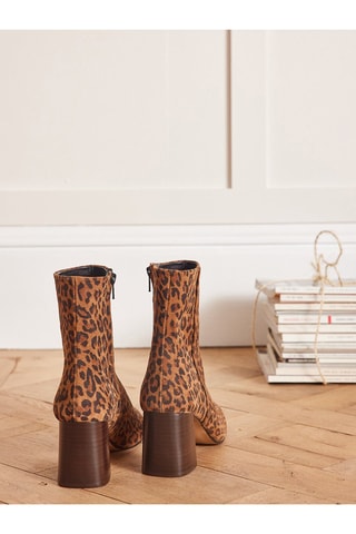 Botines de piel - Beige