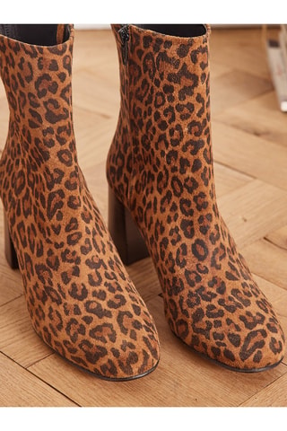 Botines de piel - Beige