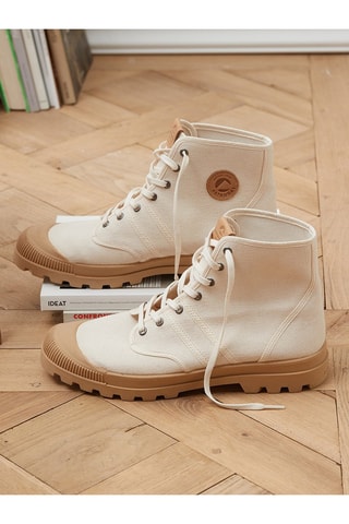 Botines de algodón orgánico - Beige claro