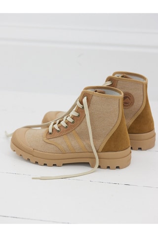 Botines de algodón orgánico - Camel