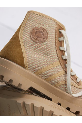 Botines de algodón orgánico - Camel