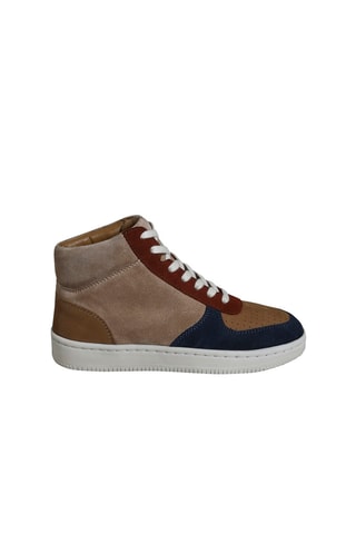 Zapatillas altas de piel ovina nobuk - Marrón