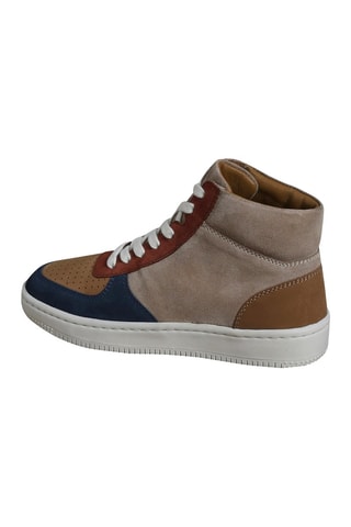 Zapatillas altas de piel ovina nobuk - Marrón