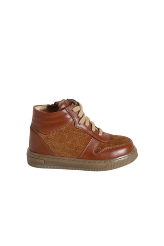 Zapatillas altas de piel - Camel