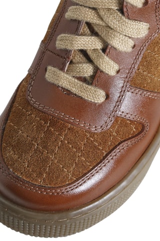 Zapatillas altas de piel - Camel