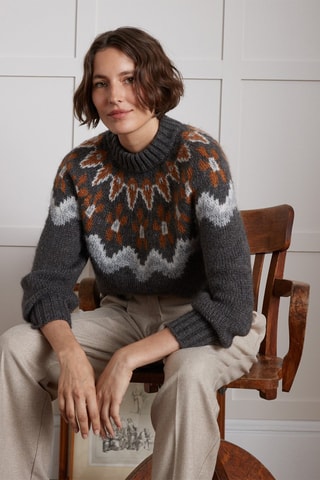 Jersey de mohair - Gris jaspeado