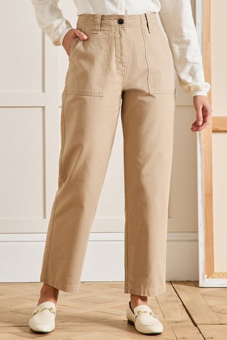 Pantalón cargo - Beige