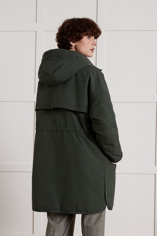 Parka con capucha - Verde oscuro
