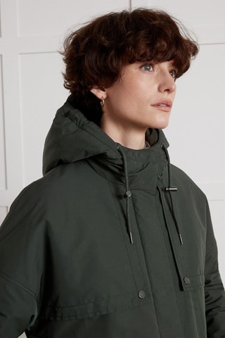 Parka con capucha - Verde oscuro