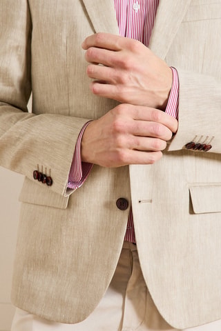 Chaqueta de lino - Beige claro