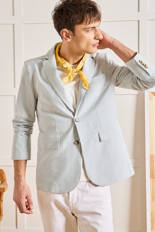 Chaqueta - Crudo y gris claro