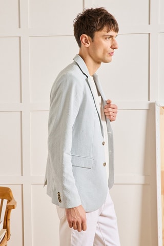 Chaqueta - Crudo y gris claro