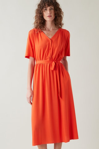 Vestido midi - Naranja