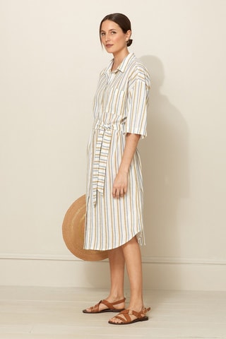 Vestido camisero - Beige